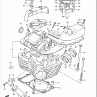 VS750GLP Головка цилиндров (задняя)