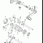 RM125 1986-1988 Механизм  переключения передач