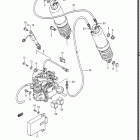 GV1400GD, GT, GC, 1986-1988 Rear shock absorber (gv1400gdg / gcg / model h / j...