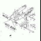 RM250 1986-1987 Rear swinging arm (model h)