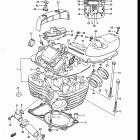 VS700GLF, GLP, GLEF, GLEP 1986-1987 Головка цилиндров (задняя)