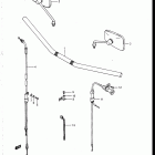 VS700GLF, GLP, GLEF, GLEP 1986-1987 Handlebar - control cable (vs700glfg / glefg / glf...