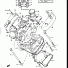 VS700GLF, GLP, GLEF, GLEP 1986-1987 Головка цилиндров (передняя)
