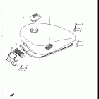 VS700GLF, GLP, GLEF, GLEP 1986-1987 Топливный бак