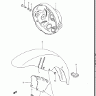 GS700E, ES, 1985 Headlamp housing - front fender