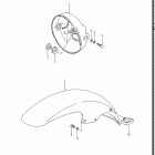 GV700GLF, GLF2, 1985 Headlamp housing - front fender