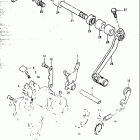 RM500 1983-1984 Механизм  переключения передач