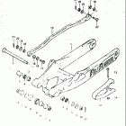 RM500 1983-1984 Rear swinging arm (model e)