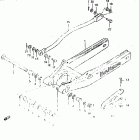 RM500 1983-1984 Rear swinging arm (model d)