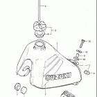 DR100 1983-1984 Fuel tank (model d)