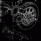 RM500 1983-1984 Rear wheel (model d)