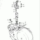 JR50R 1983 Clutch cover - oil pump