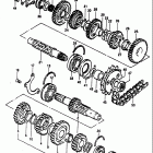 GS1100E,ES 1982-1983 Трансмиссия