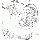GN125 1982-1983 Заднее колесо
