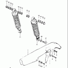 GS750E 1982 Chain case - rear shock absorber