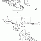 RM465 1981-1982 Handle clip - lever (model x)
