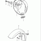 GS1000GL 1980-1981 Headlamp housing - front fender (model x)