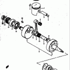 DS185 1978-1980 Piston - crankshaft