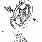 GS550,E 1980 Front wheel (for cast wheels)