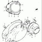 GS550,E 1977-1979 Crankcase rh cover