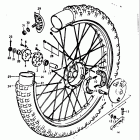 RM125 1975-1978 Front wheel (rm125b