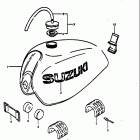 RM100 1976-1978 Fuel tank (rm100b)