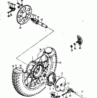 RM100 1976-1978 Rear wheel (rm100a