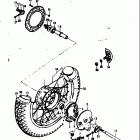 RM100 1976-1978 Rear wheel (rm100c)