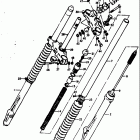 RM400 1978 Передняя вилка
