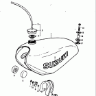 RM100 1976-1978 Fuel tank (rm100a)