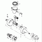 TS125 1973-1977 Коленвал
