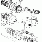 GT750 1973-1977 Piston - crankshaft