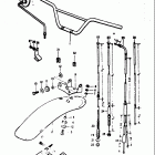 TS75 1975-1977 Front fender - cable