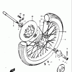 GT380 1973-1977 Переднее колесо