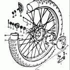 RM370 1976-1977 Переднее колесо