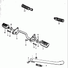 TS400 1973-1977 Stand - footrest (ts400k)