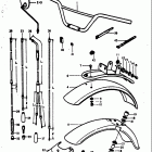 TS100 1973-1977 Front fender - control cable