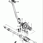 GT380 1973-1977 Кик стартер
