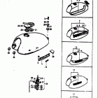 TC100 1973-1977 Топливный бак