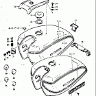 GT750 1973-1977 Fuel tank (gt750a & b)