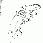 TS400 1973-1977 Rear fender (l