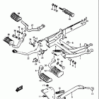 GT380 1973-1977 Центральная подножка