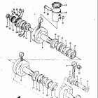 GT380 1973-1977 Piston - crankshaft