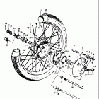 TC100 1973-1977 Переднее колесо