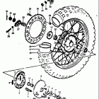RM370 1976-1977 Rear wheel (rm370a)