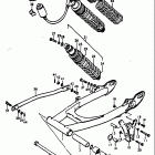 RM370 1976-1977 Rear swinging arm (rm370a)