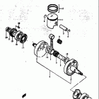 TS250 1973-1976 Коленвал