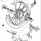 TS250 1973-1976 Front wheel (ts250m