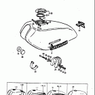 TS250 1973-1976 Топливный бак