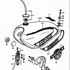 TM125 1973-1975 Топливный бак